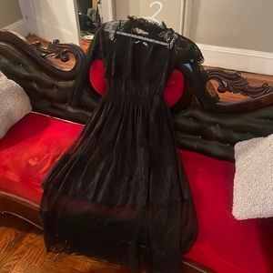 Black Lace Midi Dress. Lightly Worn